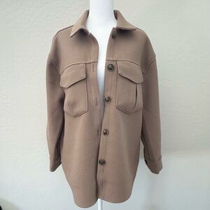 Love Tree Tan Shirt Jacket
